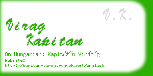 virag kapitan business card